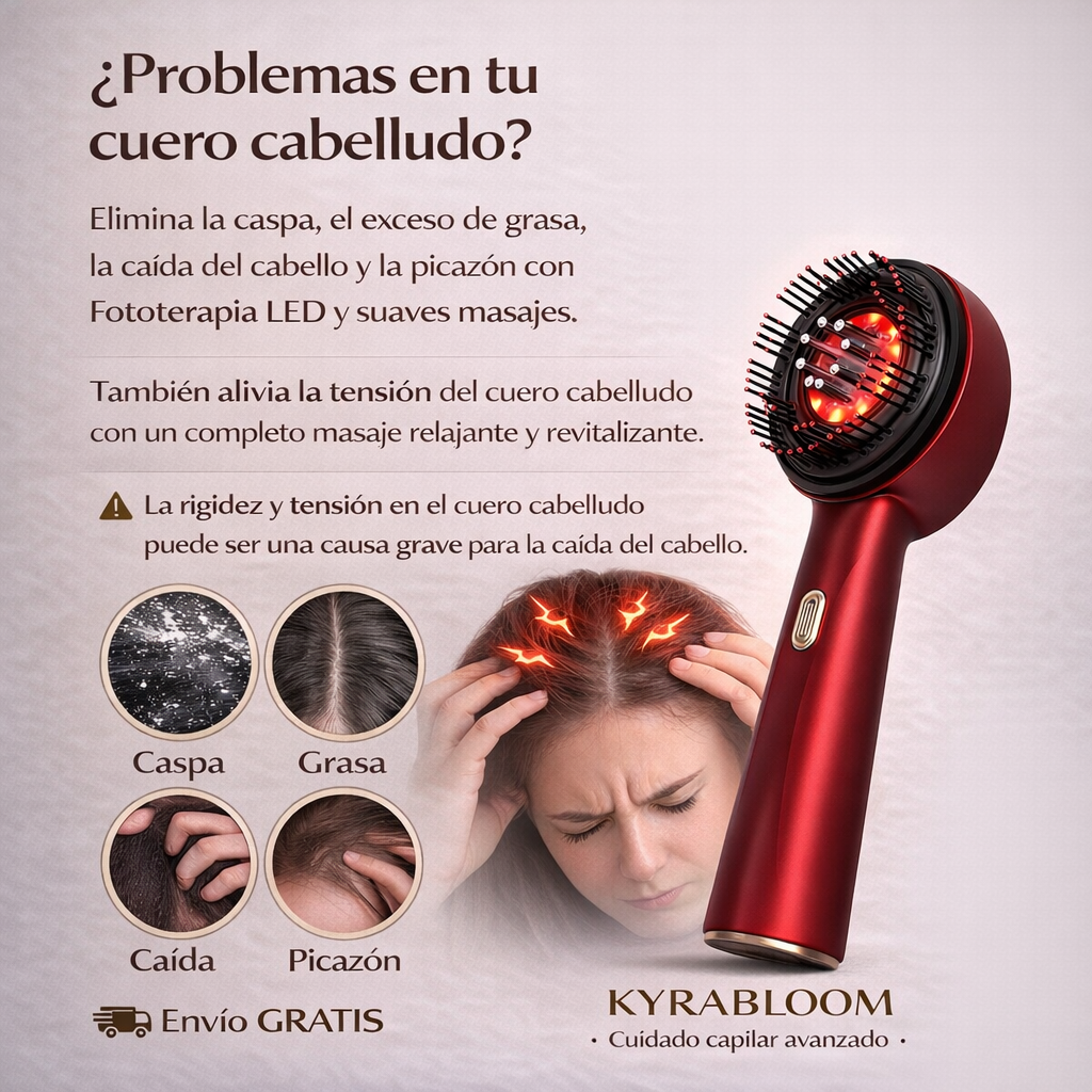 CEPILLO ACTIVADOR CAPILAR KYRABLLOM + CEPILLO BAMBÚ GRATUITO