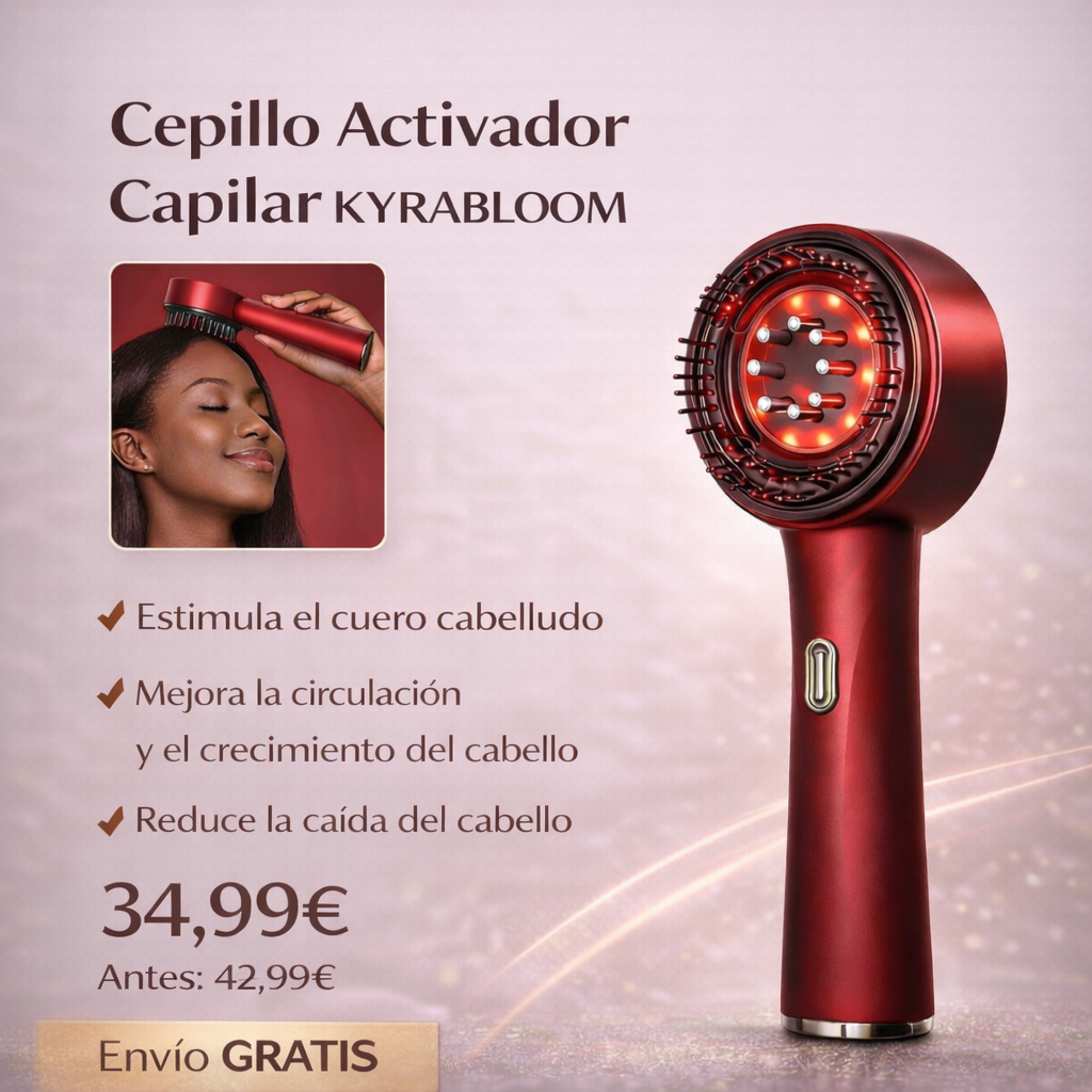 CEPILLO ACTIVADOR CAPILAR KYRABLLOM + CEPILLO BAMBÚ GRATUITO