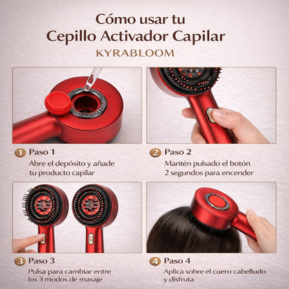CEPILLO ACTIVADOR CAPILAR KYRABLLOM + CEPILLO BAMBÚ GRATUITO