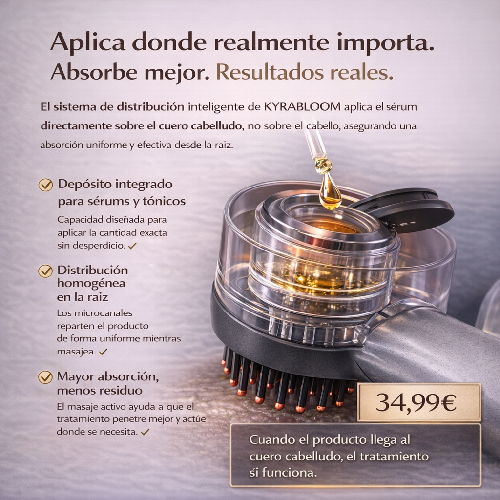 CEPILLO ACTIVADOR CAPILAR KYRABLLOM + CEPILLO BAMBÚ GRATUITO